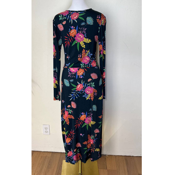 REVOLVE Floral Midi Dress - Black and Pink - Picture 6 of 11